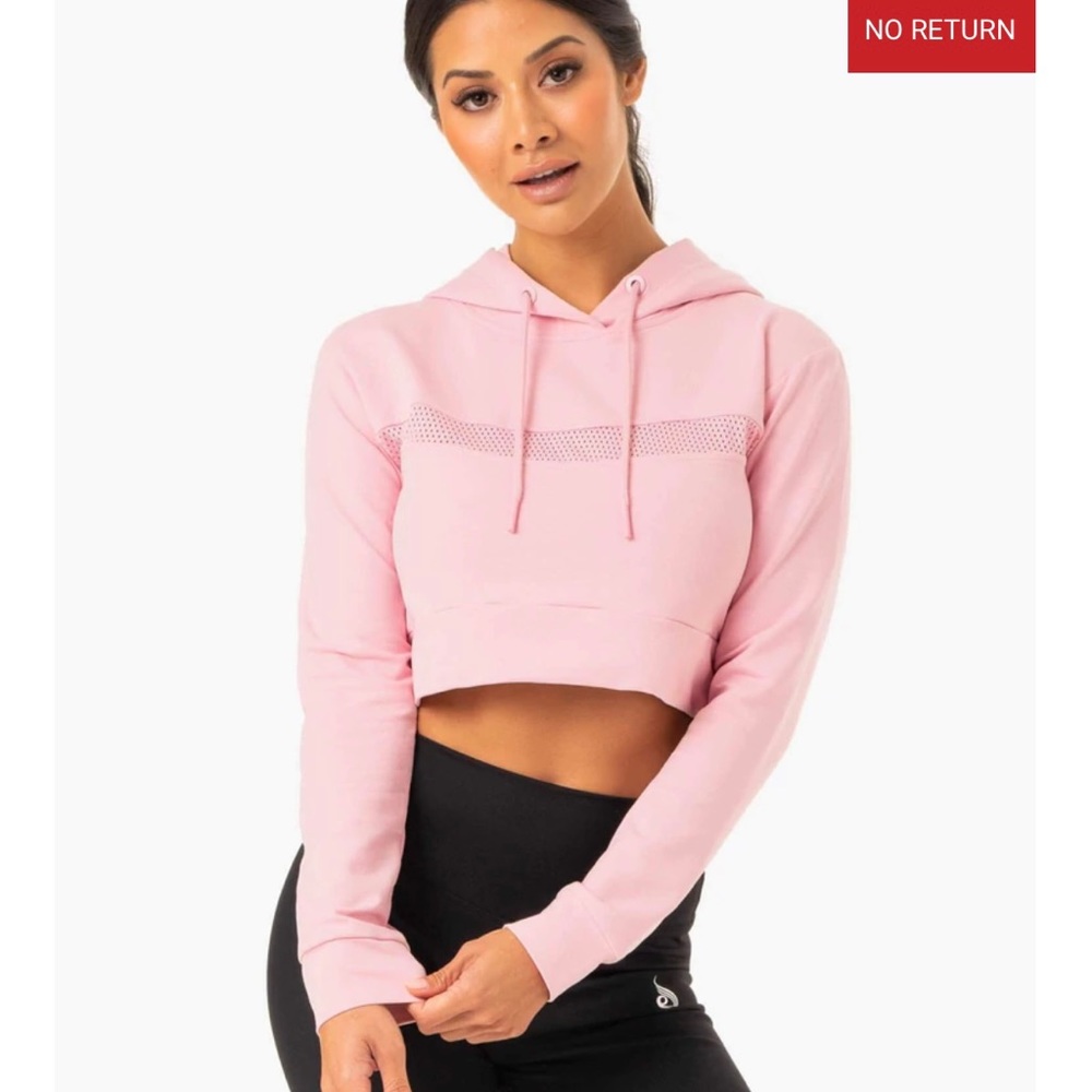 Ryderwear Pink Gym Crop Hoodie - Women’s Small